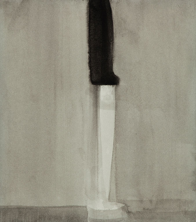 Knife I, 2011, ink on paper, 38 x 34.5cm  